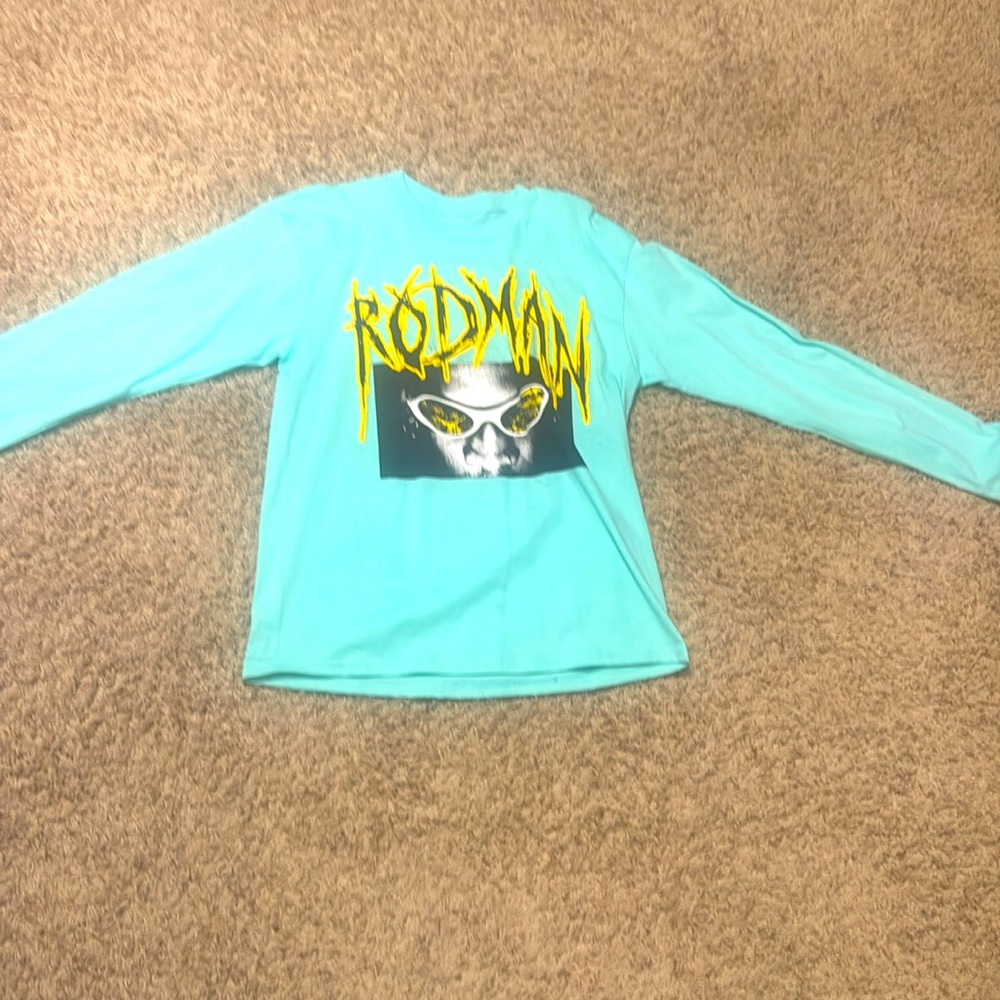 Dennis rodman turquoise long sleeve